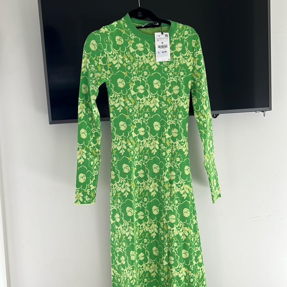 Zara sweater midi dress